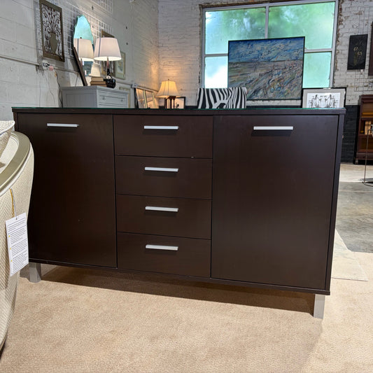 IMS Comfort Living 4 Drawer 2 Door Credenza, 57.5W x 16.5D x 35"H