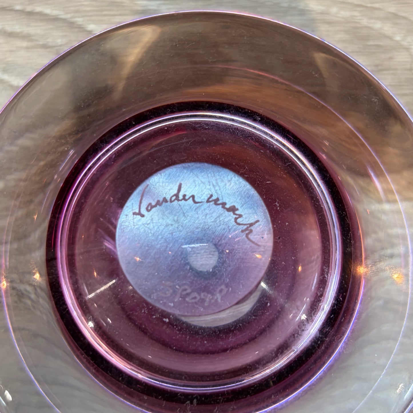 Vandermark Handblown Glass Perfume Bottle, 5"H x 4"Dia