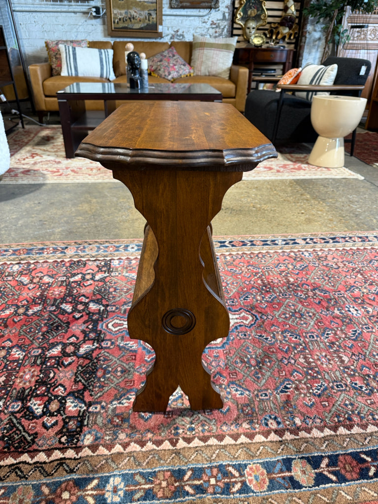 VTG library side table w/bookshelf, 24"W x 12"D x 24"H