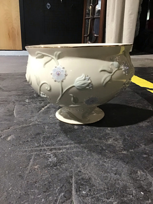 Lenox Gem Blossoms Footed Bowl 9.5 H x 7" Dia