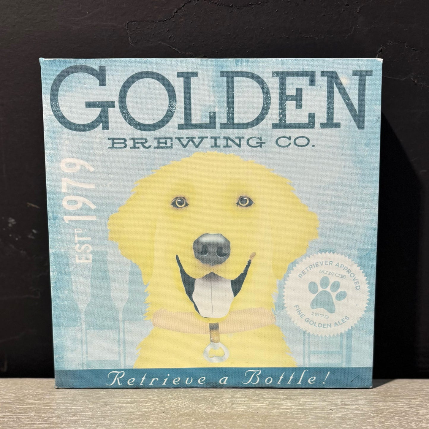 Golden Brewing Print 9.25" L x 9.25" W x 2" D