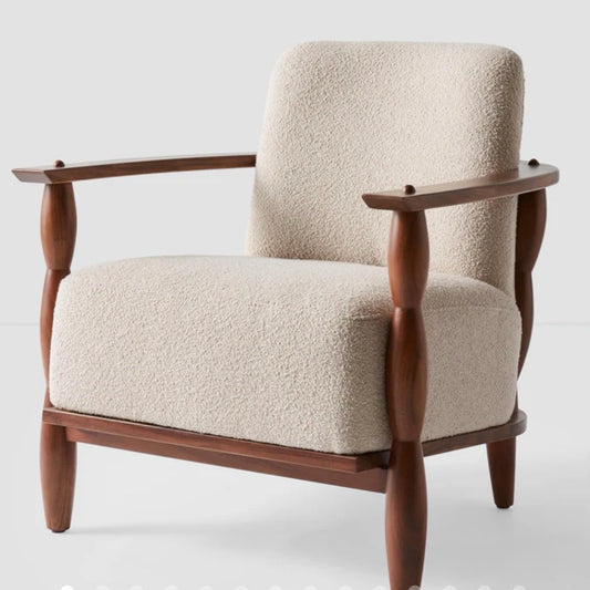 NEW Leela Armchair,  Boucle Oat, 30.5"W x 31"D x 33"H