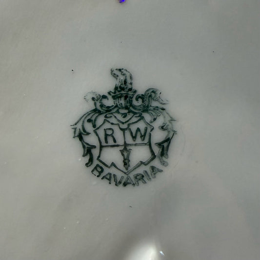 Vintage RW Bavaria Porcelain Oval Bowl, 12.5"W x 8.25"D x 2.5"H