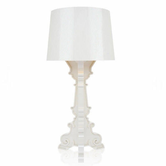 Kartell Bourgie table lamp, Matte White, 14.5" DIA x 27 - 31"H