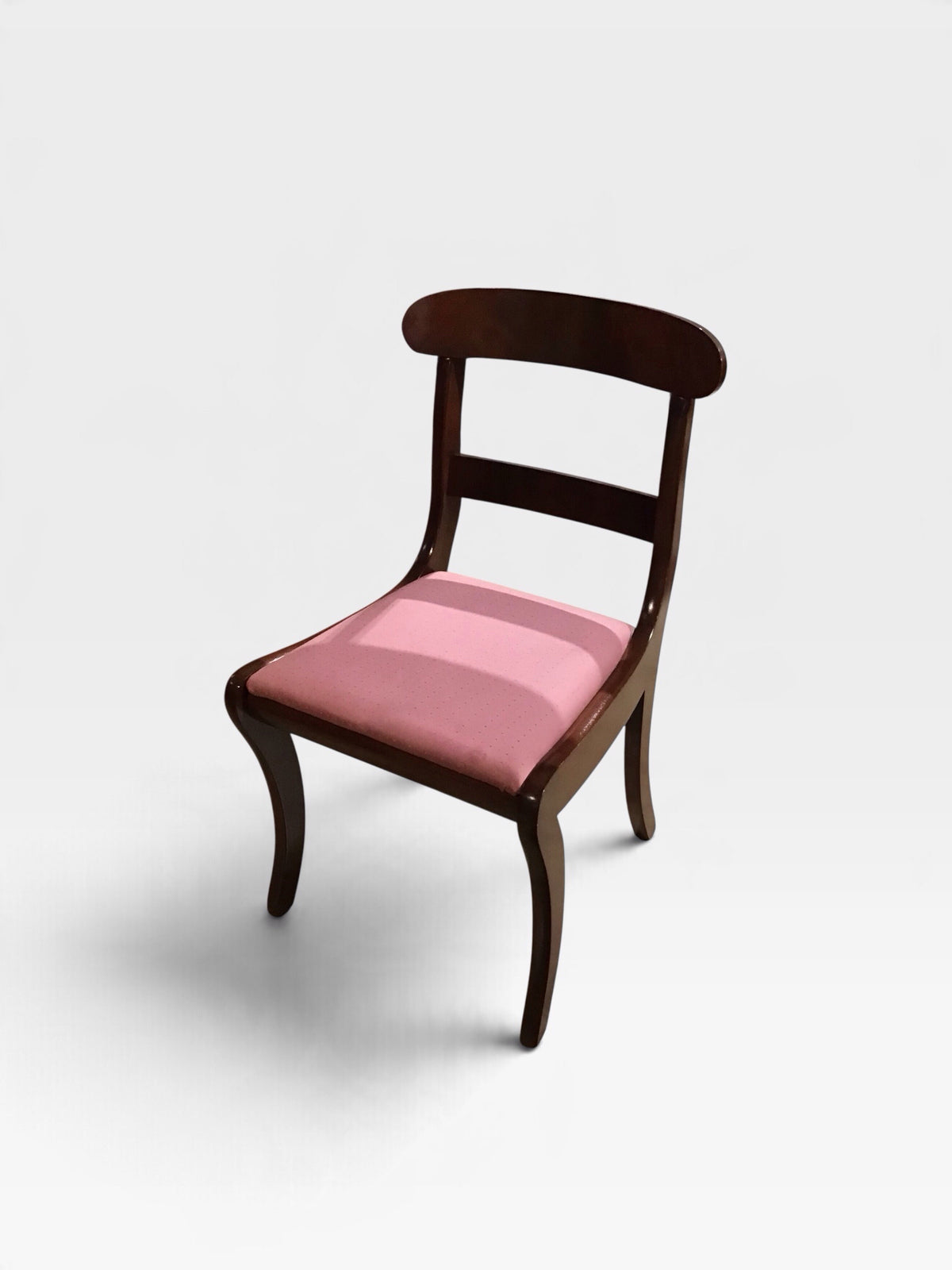 SET (6) Federal/Regency Mahogany Wood Dining Chairs 18.5"W x 20"D x 32.5"H