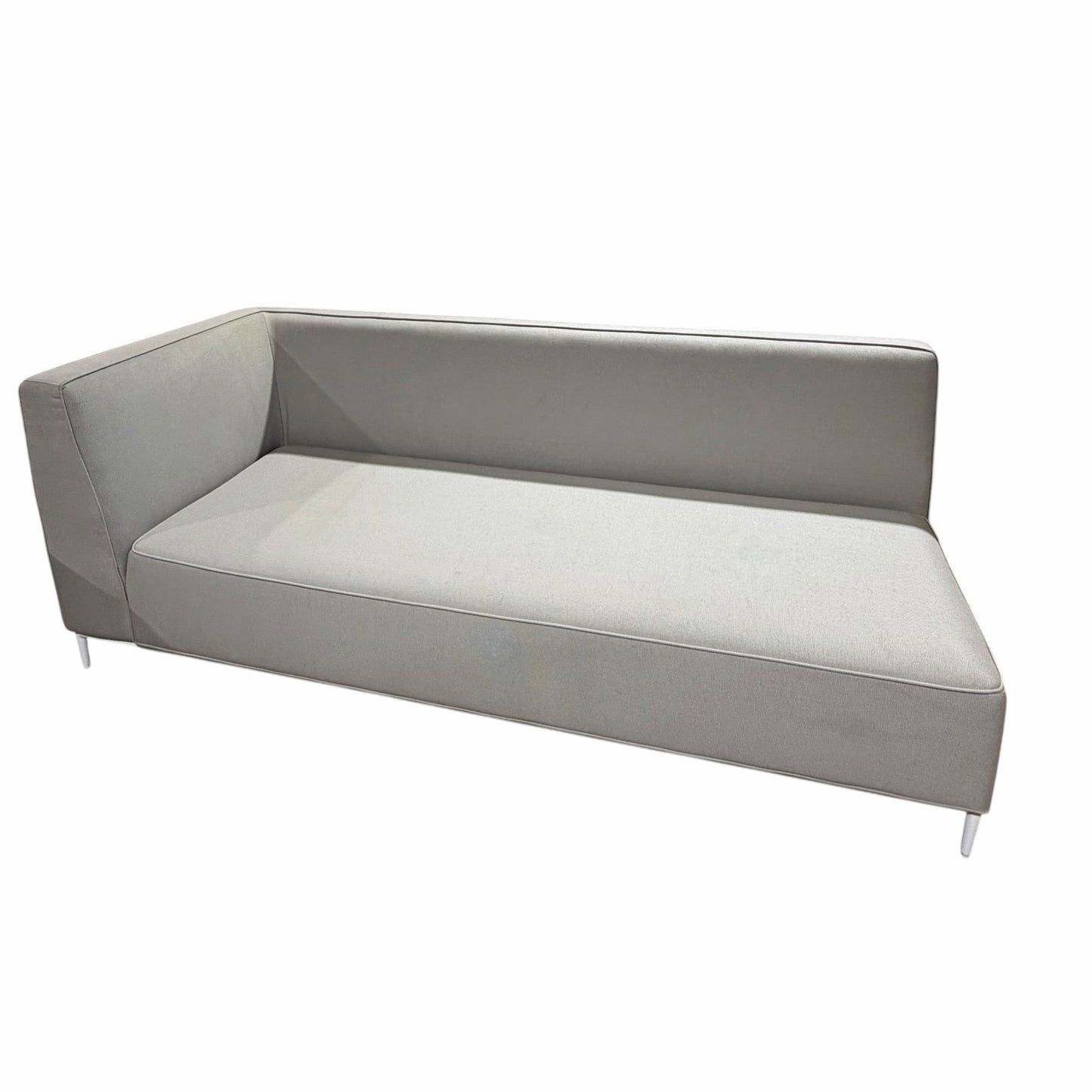 MODLOFT Cannes Left Arm Sofa in Taupe Fabric, 38" W x 84" D x 32" H