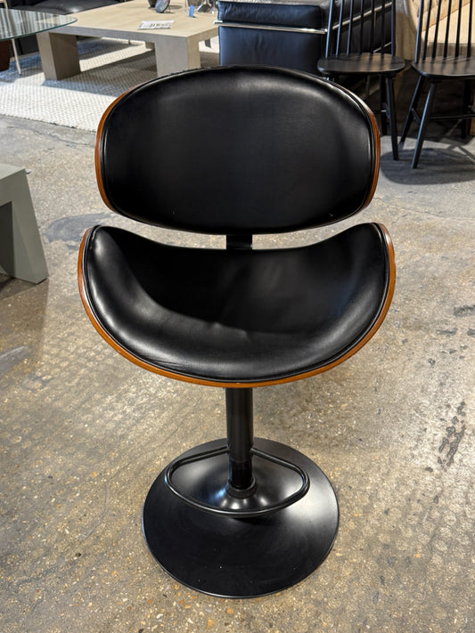 Bentwood Barstool Mid-Century style Adjustable Swivel Stool, 20"W x 18"D x 45"H