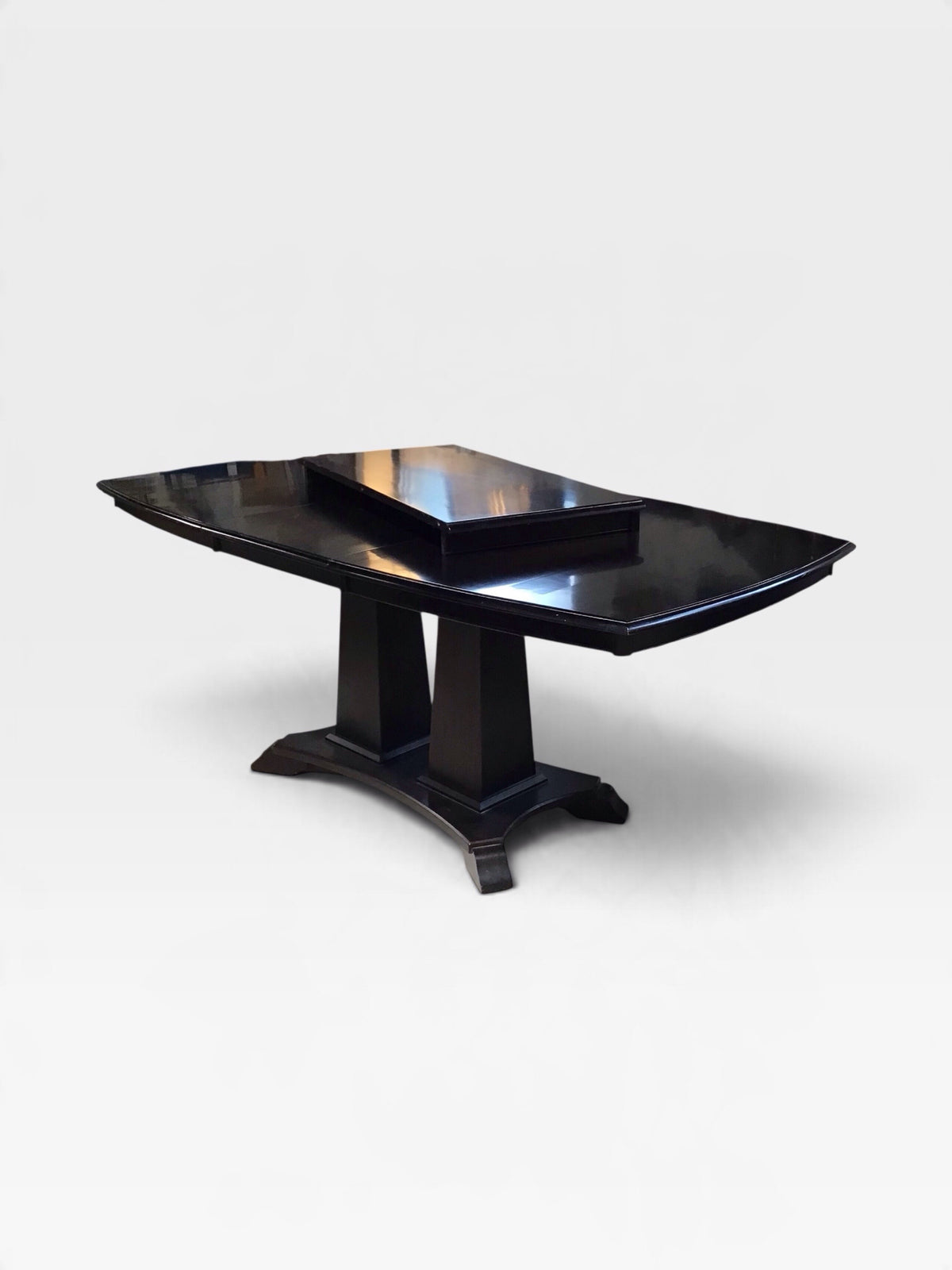 Dark Brown Art Deco Style Dinning Table 54"/90"W x 36"D x 29"H