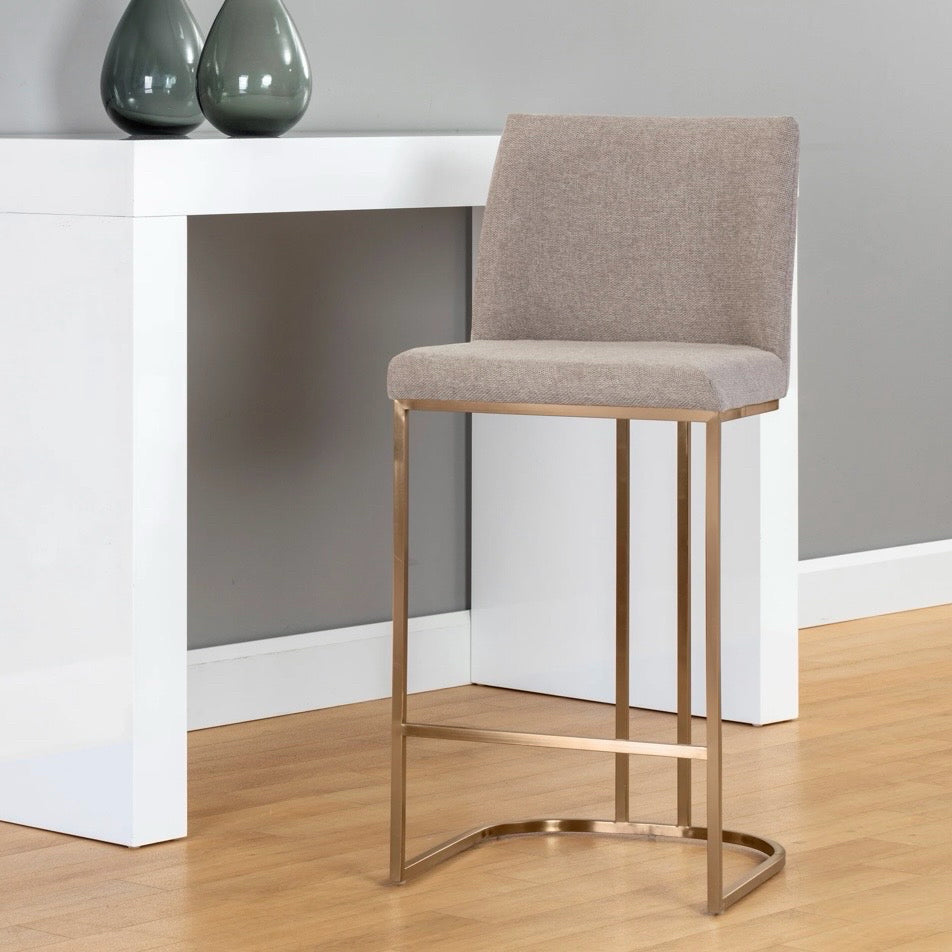 Rayla Counter Stool - Belfast Oyster Shell, 17"W x 18.5"D x 37.5"H