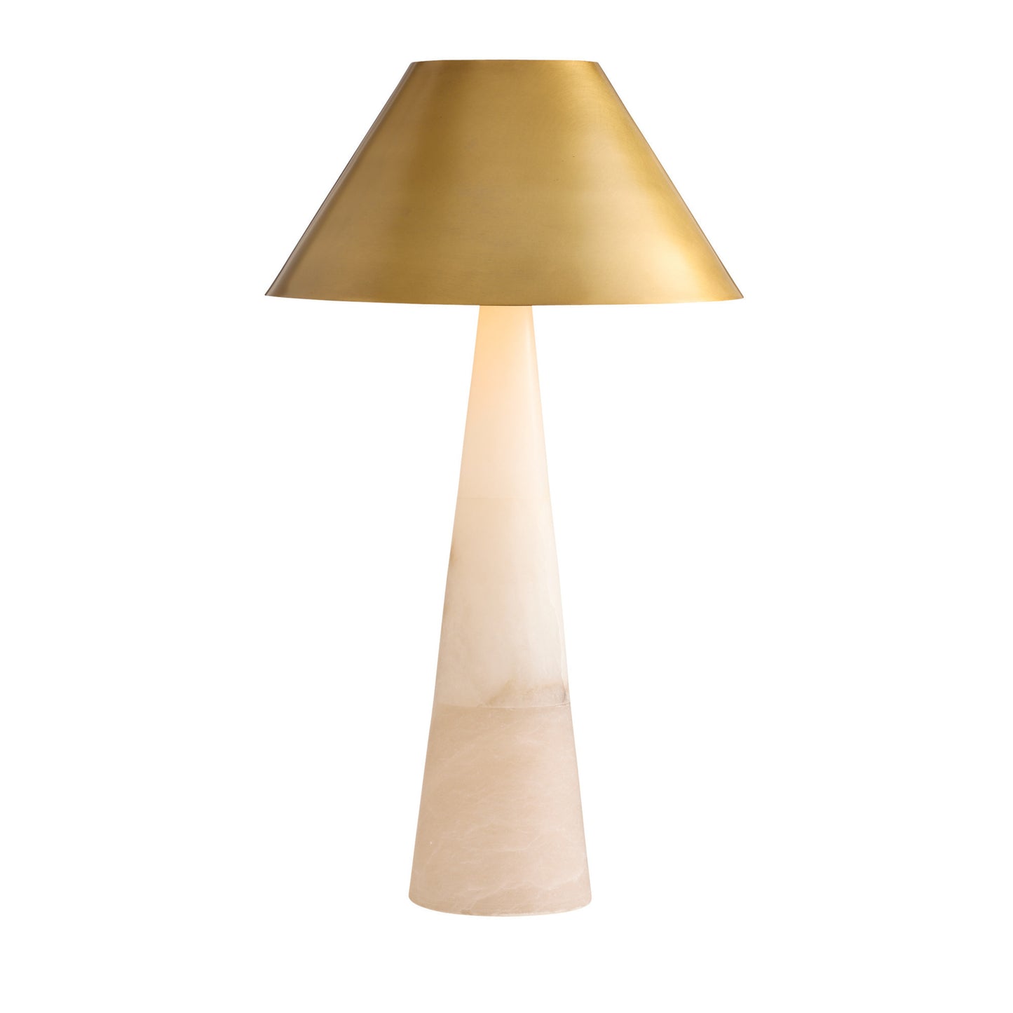 Chanell lamp, alabaster/gold shade, 18" W x 30" D x 18" H