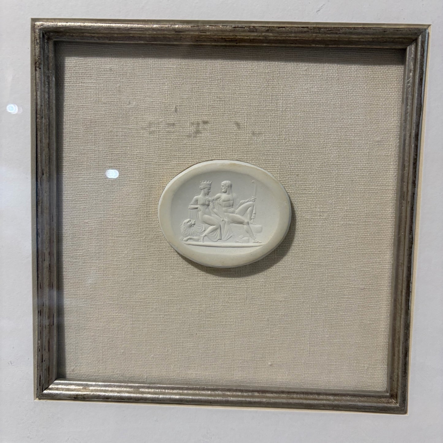Saturn & Rhea Framed Intaglio, 21"H x 17"W