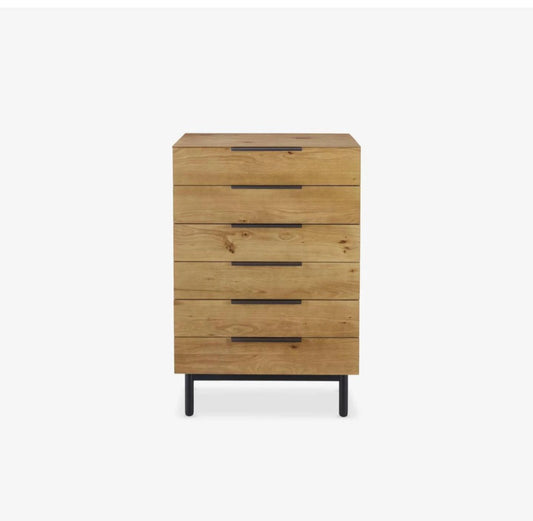 Croft Tall Dresser 6 Drawers, 31.5"W x 17.7"D x 47"H