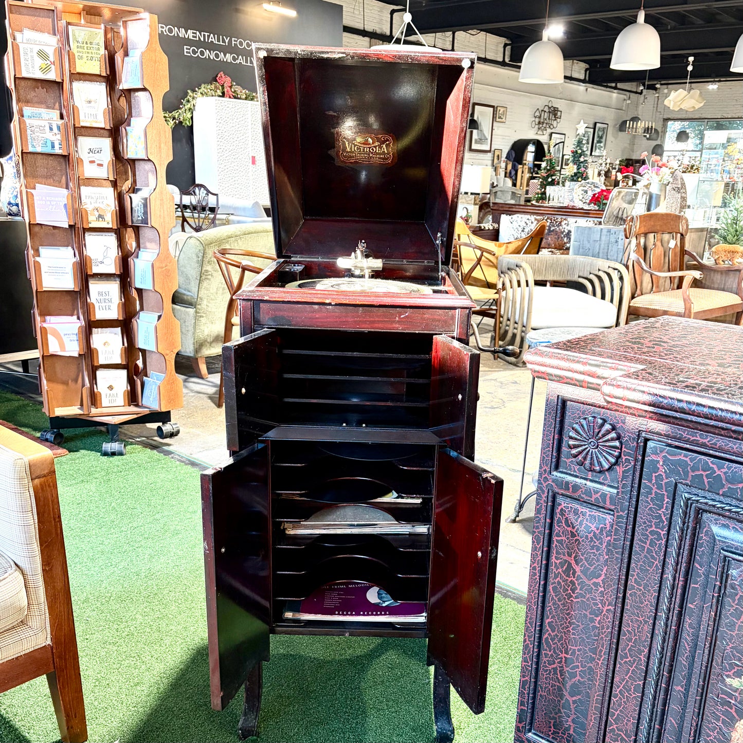 Antique Victrola Phonograph, IT WORKS!, c. 1905