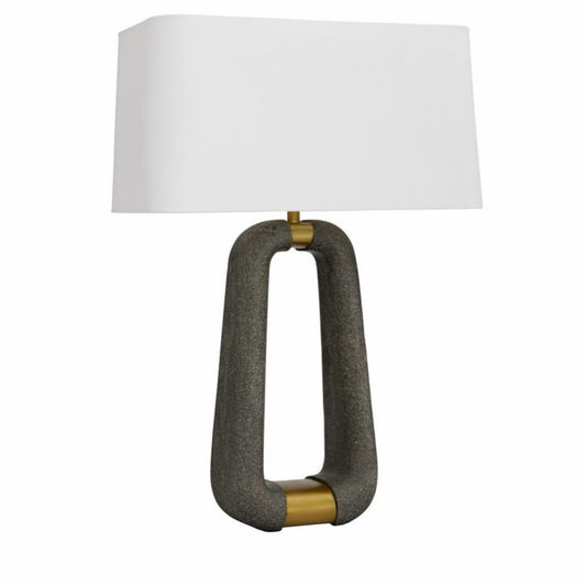 Gianni Lamp, Graphite, 20" W x 29.5" D x 11" H (AS IS) Missing Lamp Shade
