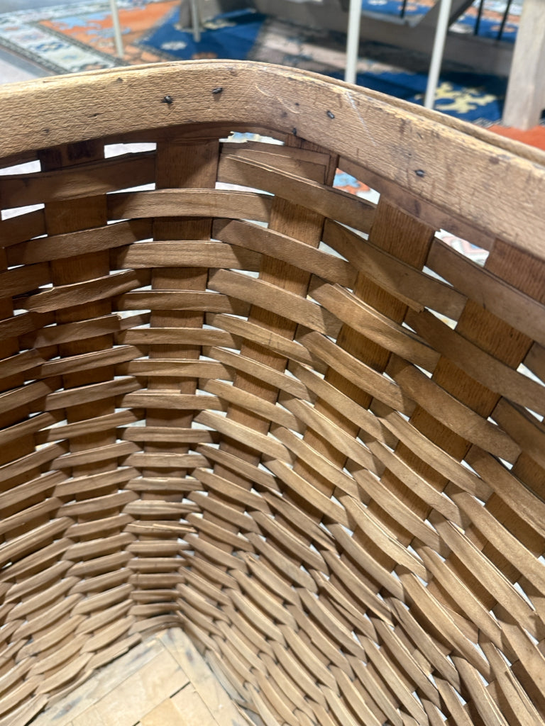 ATQ handwoven wood splint basket