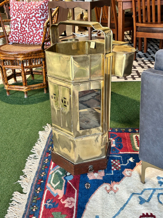 Vintage Asian Noodle Cart w/accessories, brass