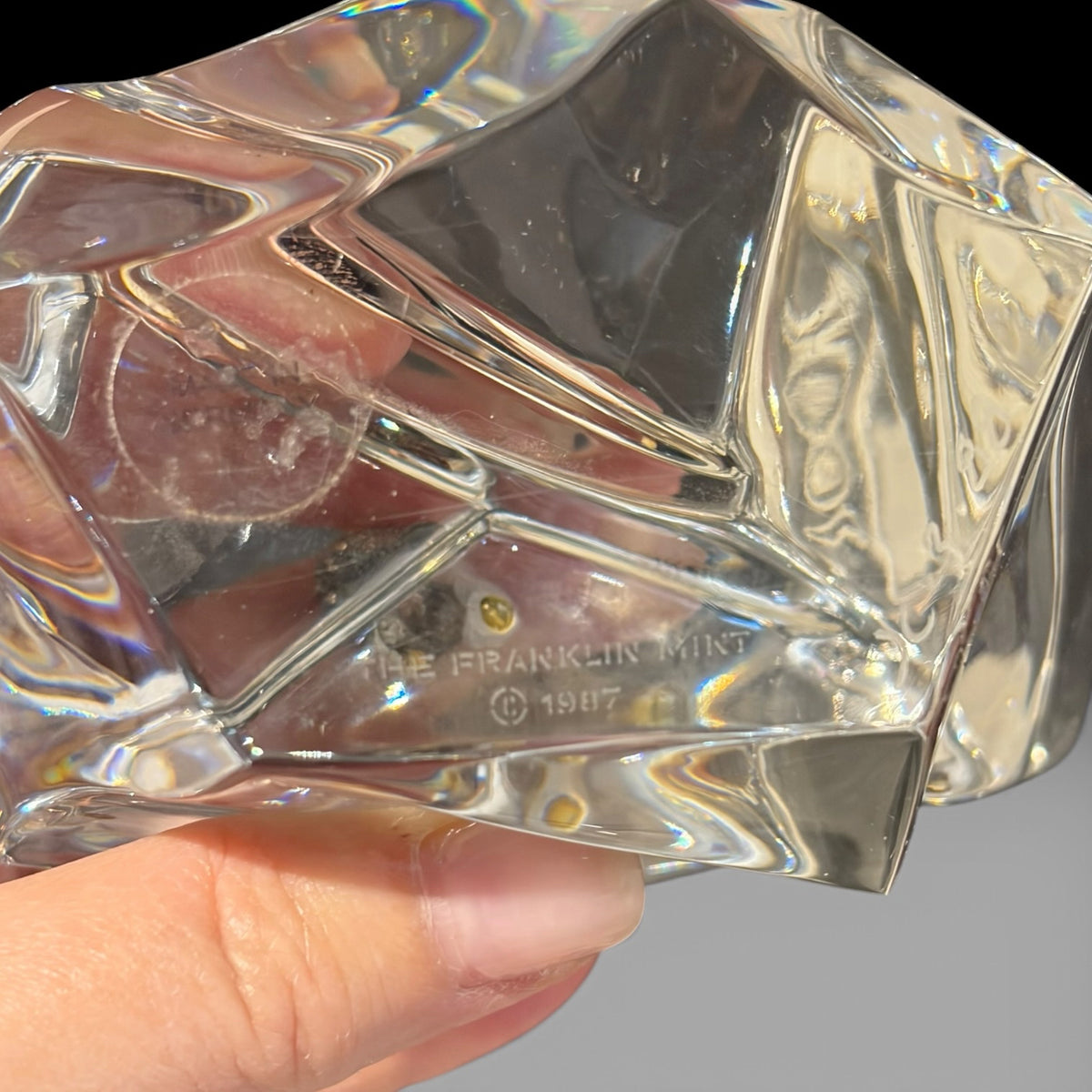 VTG Franklin Mint Crystal Iceberg Sculptures (Set of 3) by James Carpenter