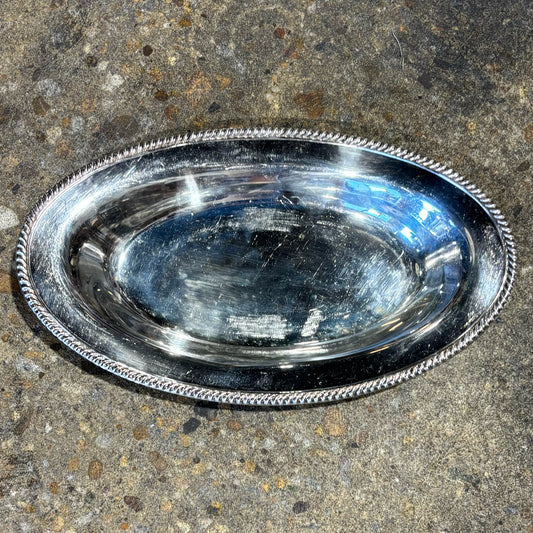 Forbes Silverplated Oval Dish 12.5" L x 2.75" W x .75" H