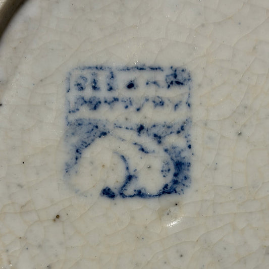 Vintage Dedham Pottery Snow Tree Plate, 6"Dia x 1"D