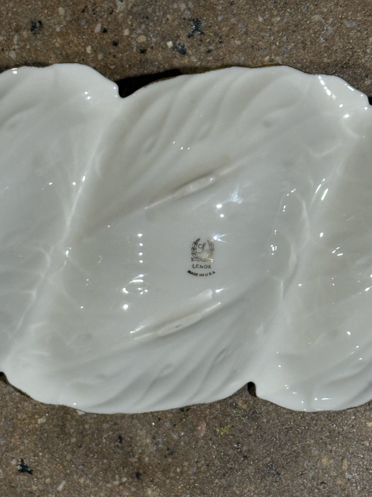 Lenox Triple Leaf 3 secton dish, 16"L x 6"W x 1.5"H