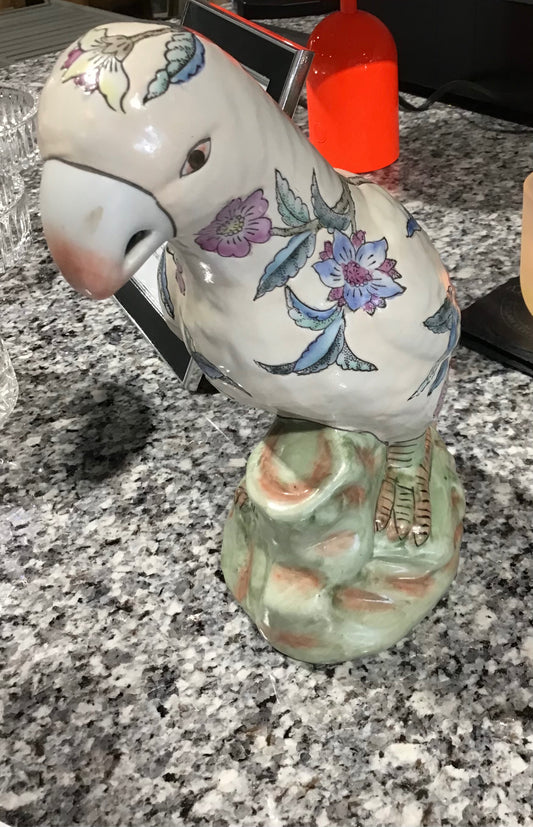 WBI Hand Painted Ceramic Parrot 12" Tall