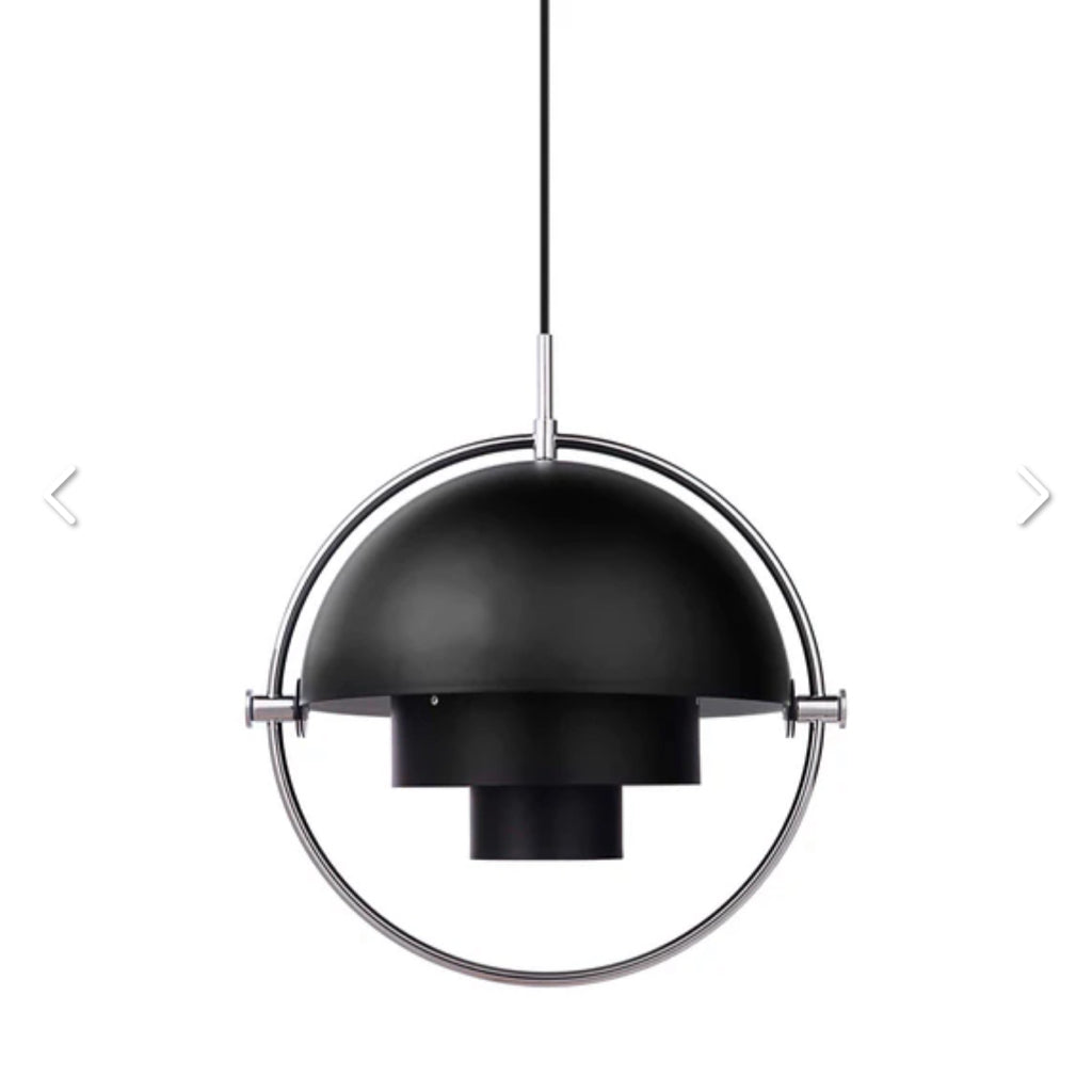 NIB Gubi Multi Light pendant, 14.2" DIA, black