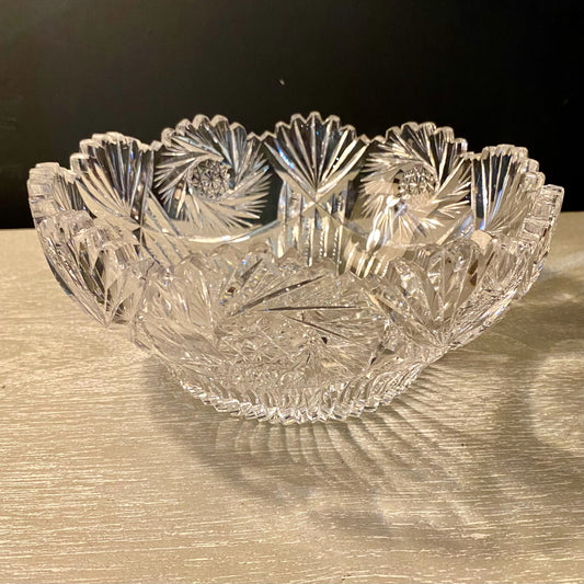Vintage Crystal Bowl, 8"D x 3"H (AS IS)