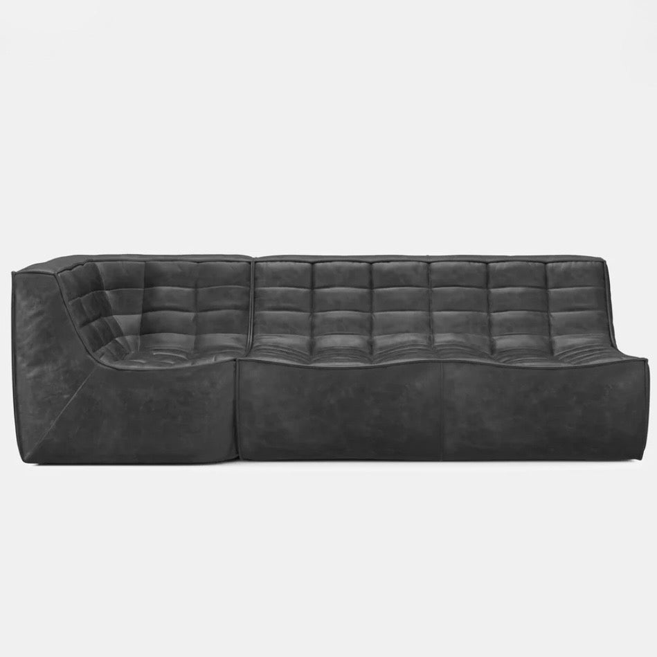 NEW N701 - 2 Seater Sofa Module & Corner, Moss Eco Fabric, 91.5"L x 36"D x 30"H