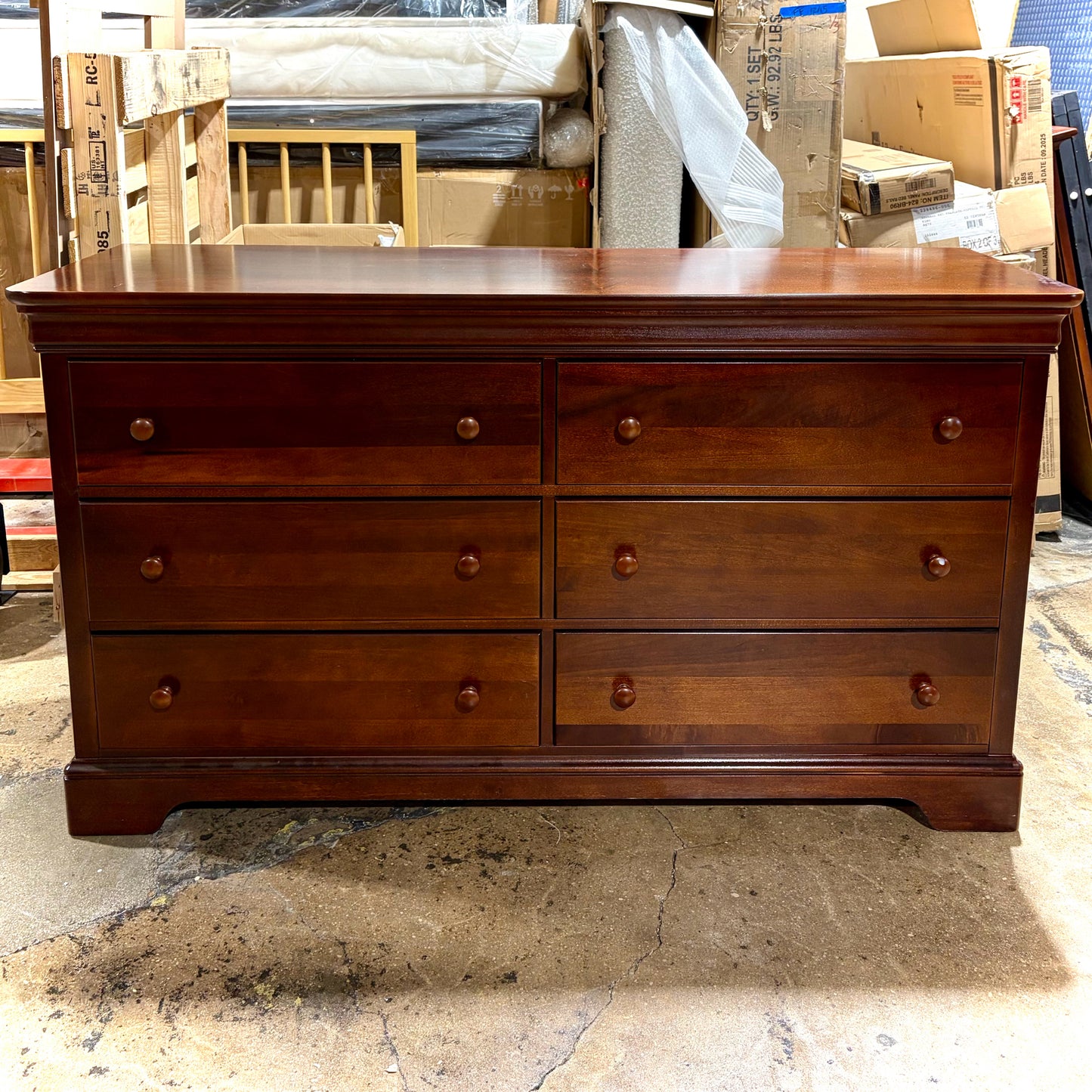 6 Drawer Dresser, Young America, 64" W x 20.74" D x 42" H