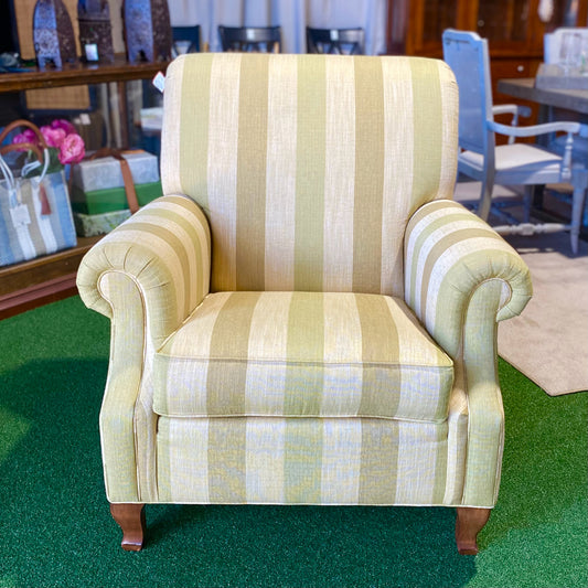 Ethan Allen Striped Chair 37" W x 40" D x 40" H