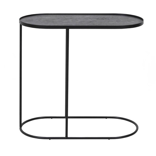 Oblong Tray Side Table, Table Only, Black, 27.2"W x 13.2"D x 25.6"H