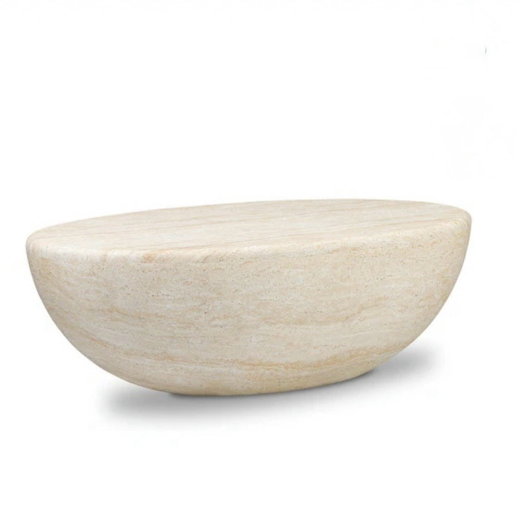 Trevi Oval Coffee Table - Travertine