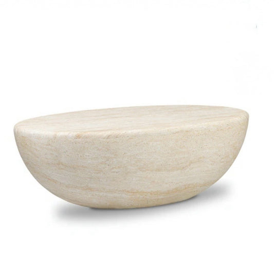 Trevi Oval Coffee Table - Travertine