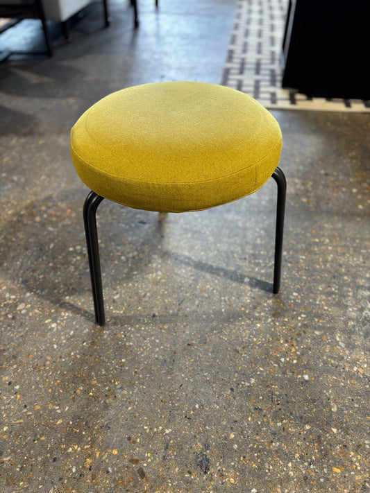 West Elm Stacking Stool, mustard 17.05" H x 17" D