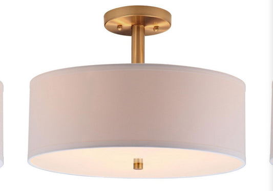 Clara Ceiling Light - Gold, 16" W x 16" D x 11.25" H