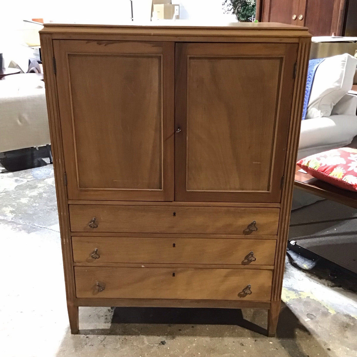 VTG Solid Wood Wardrobe by Woodward Shops 37.5"W x 22"D x 53"H