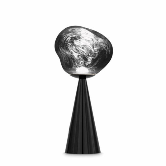 Melt Portable LED Table Lamp, Black, 5"Dia x 11"H