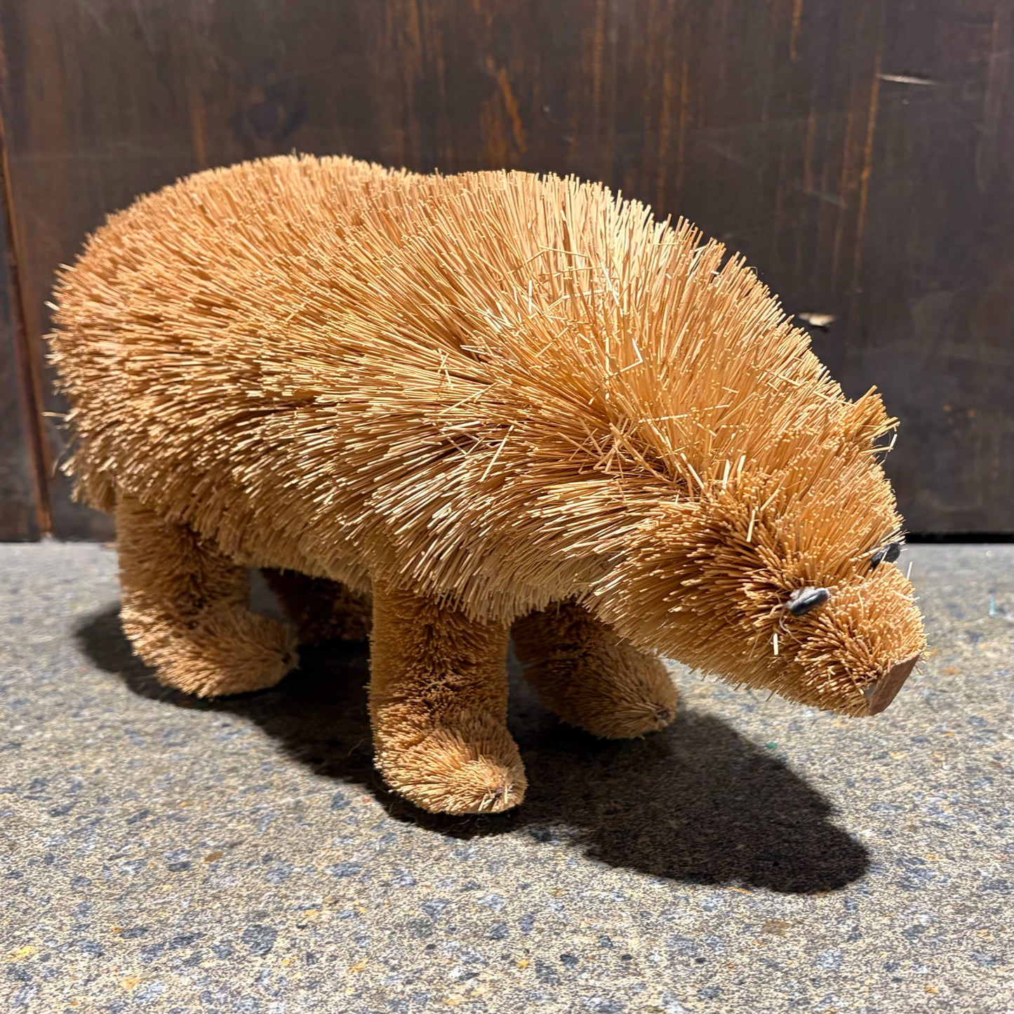 Bottle Brush Brown Bear, 11"L x 5"W x 5.5"H