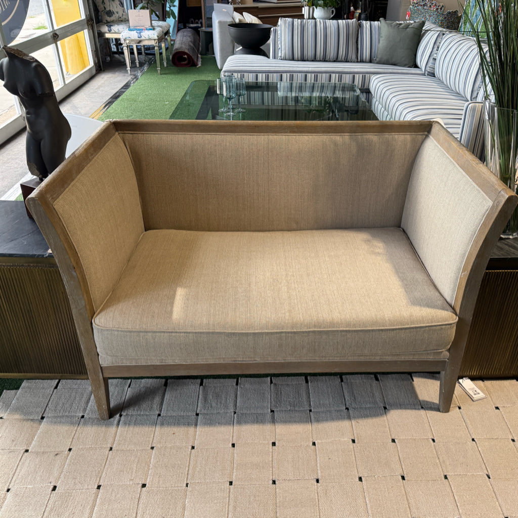 Four Hands Modern Transitional settee, 51"W x 31"D x 33"H