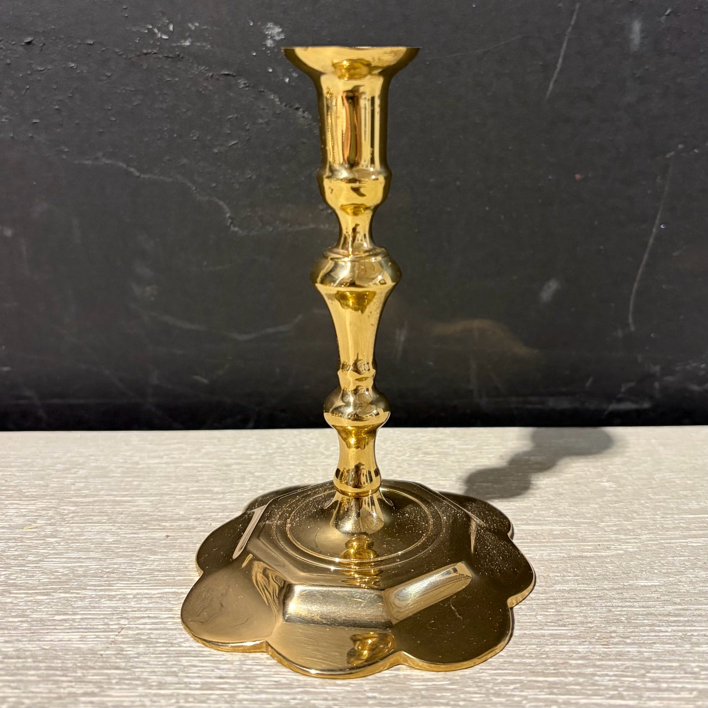 Set of 5 VTG Brass Candlesticks, Various Styles & Heights, 5"- 3.25"H