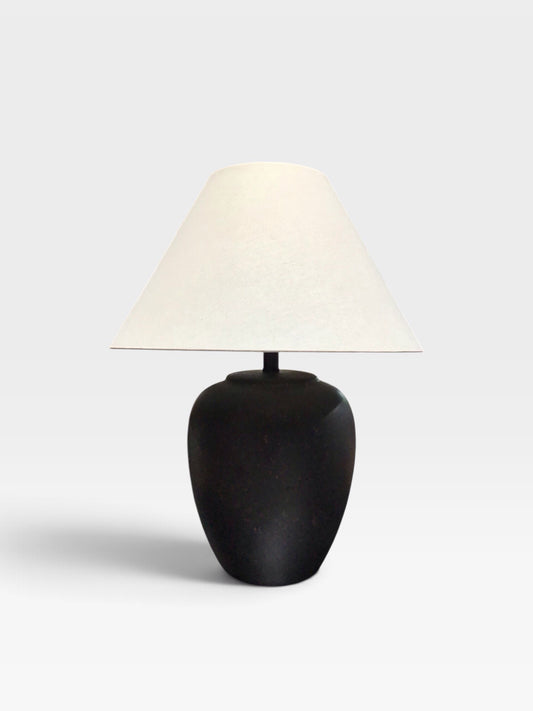 Black Ceramic Table Lamp 18"Dia x 25"H