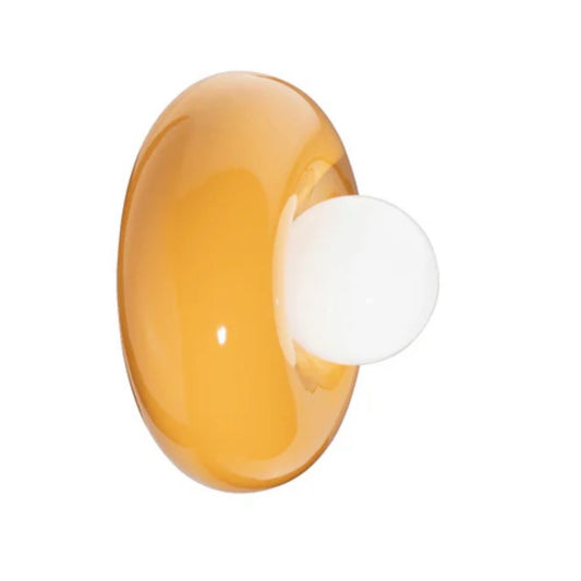 Deco Bumbum Wall/Ceiling Light,Yellow, 9.8"W x 9.8"D x 6.5"H