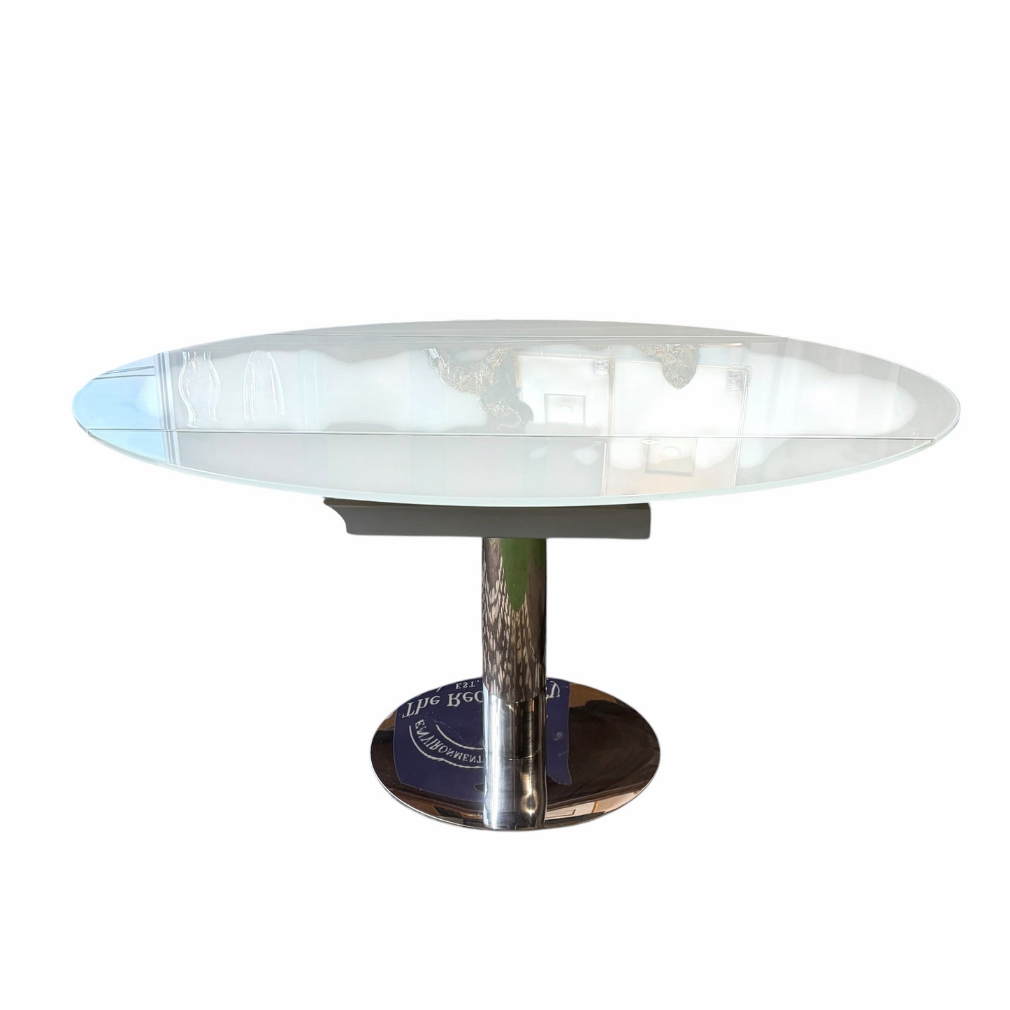 Chintaly Motion Extendable Dining Table, 57"Dia (35"W x 57"D) x 29"H