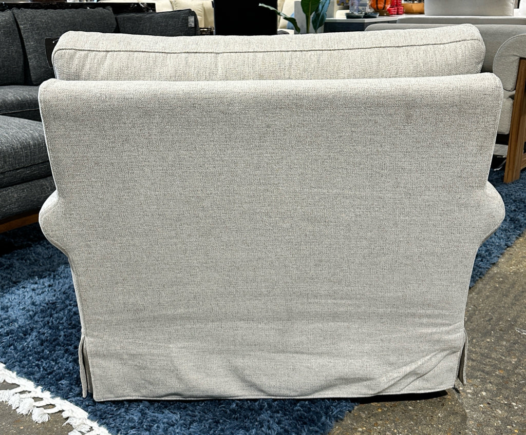 Maxwell Slipcovered Chair, oatmeal, 37" W x 37" D x 31" H
