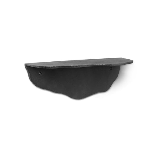 Ferm Living Fracture Shelf, Blackened Aluminum, 16" W x 7.1" D x 5.9" H