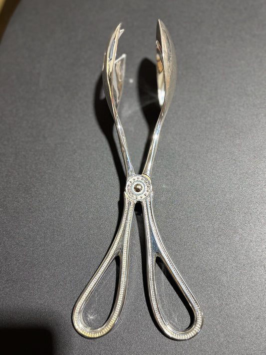 Silverplate Salad Tongs 10" L x 3" W