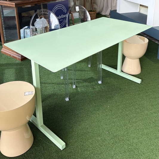 Hem Chop Dining Table, Mint Green, 55"W x 27.6"D x 28.7"H