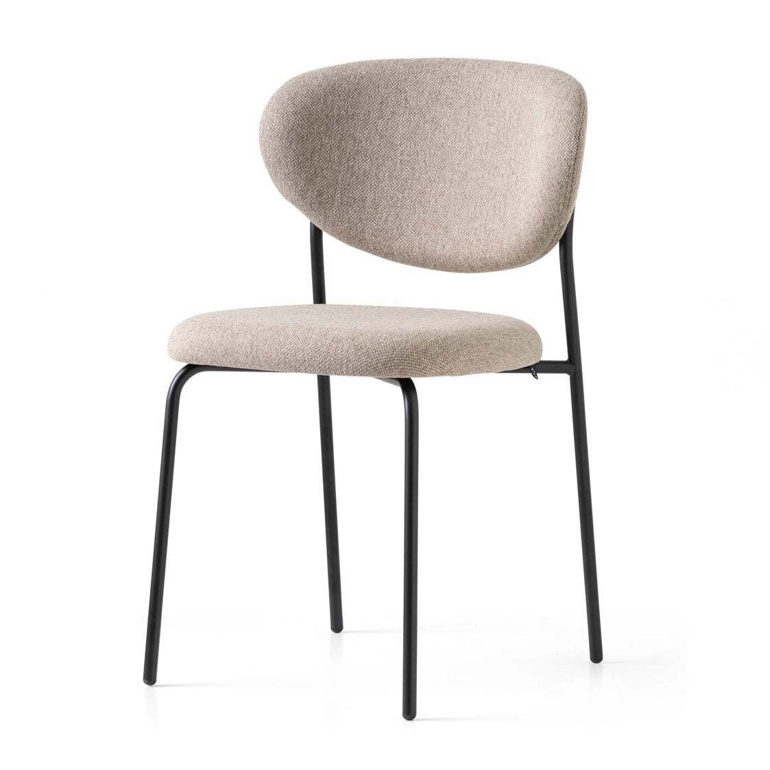 Cozy Dining Chair, Taupe Cros / Matte Black 19.75"W x 21.4"D x 31.75"H