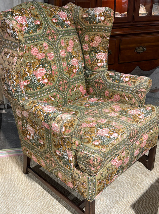 VTG Hickory wingback chair, 32"W x 29"D x 44"H