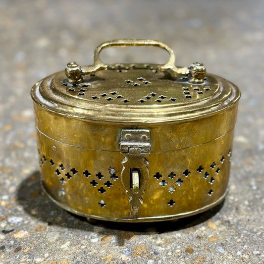 Vintage Brass Cricket Box, 7" L x 5.5" W x 4.5" H